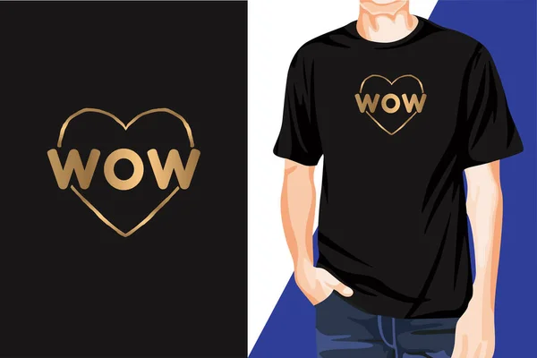 Awesome Eye Catchy Modern Golden Foil Print Shirt Design — Stockvector