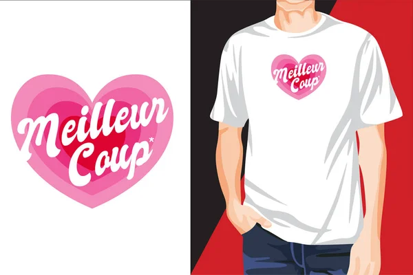 Fantastisches Eye Catchy Modern Love Heart Shirt Printing Grafik Design — Stockvektor