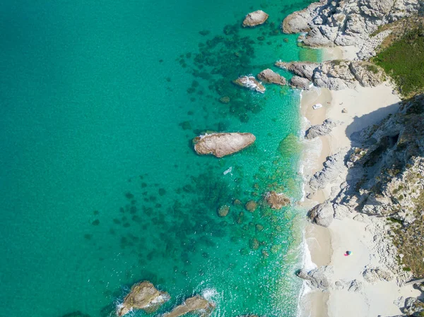 Increíble Captura Drones Capo Vaticano Ricadi Italia Con Increíbles Playas — Foto de Stock