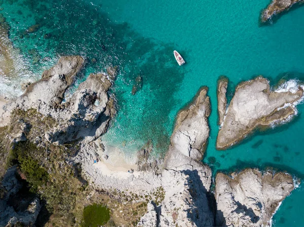 Increíble Captura Drones Capo Vaticano Ricadi Italia Con Increíbles Playas — Foto de Stock
