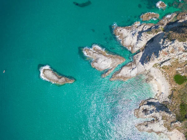 Increíble Captura Drones Capo Vaticano Ricadi Italia Con Increíbles Playas — Foto de Stock