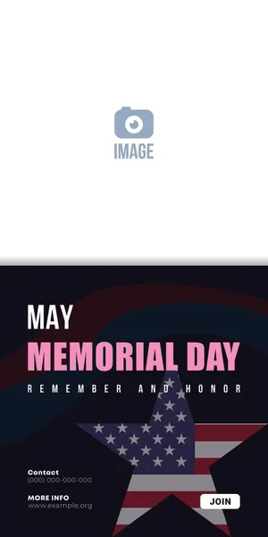 Memorial Day - Banner remember and honor. United States Memorial Day. American national holiday. Flag vector illustration
