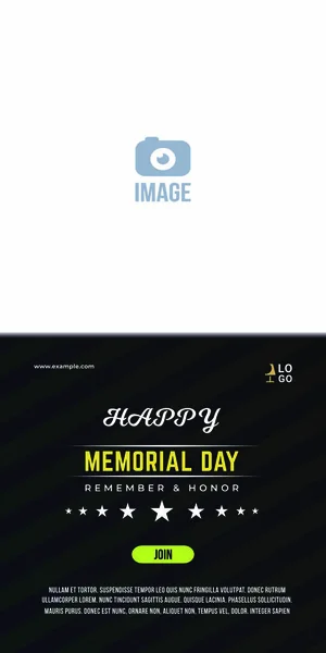 Memorial Day Banner Remember Honor United States Memorial Day American — Archivo Imágenes Vectoriales