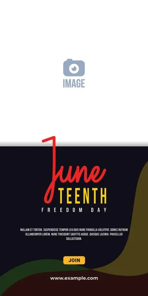 Juneteenth Freedom Day Abstract Vector Illustration Geometric Background Shape Vector — Stockvector