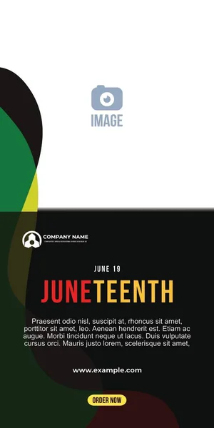 Juneteenth Freedom Day Abstract Vector Illustration Geometric Background Shape Vector — Vetor de Stock