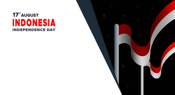Banner Fundo Dirgahayu Kemerdekaan Republik Indonésia Significa Feliz Celebração Dia —  Vetores de Stock