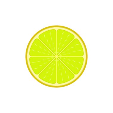 İkiye bölünmüş bir limon tasarımı. Taze ve vitamin dolu. Vücut sağlığı ve dayanıklılık için iyi..