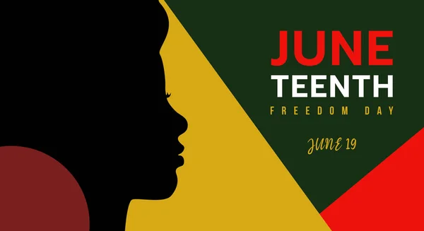Juneteenth Freedom Day Abstract Vector Illustration Geometric Background Shape Vector — 图库矢量图片