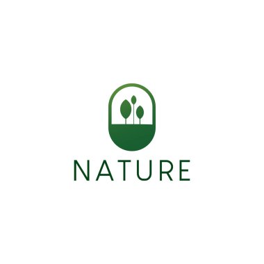 eco friendly logo, Simple leaf logo, symbol of nature, vegetarianism, food. Vegan day.