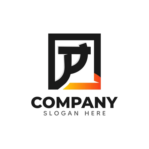 Initial Logo Design Square — Wektor stockowy