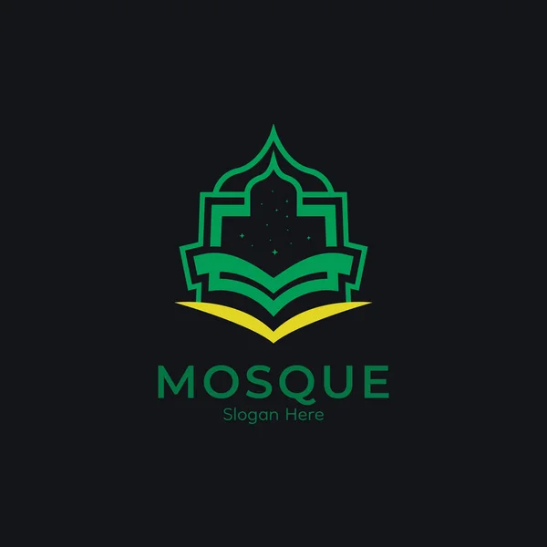 Islamic Logo Illustration Design Education Vector Template — 스톡 벡터