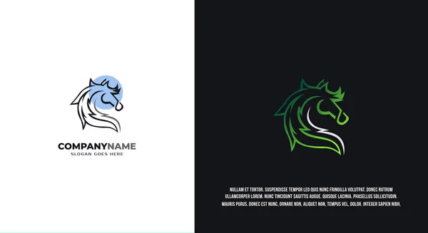 Racing Horse Abstract Logo Design — Wektor stockowy