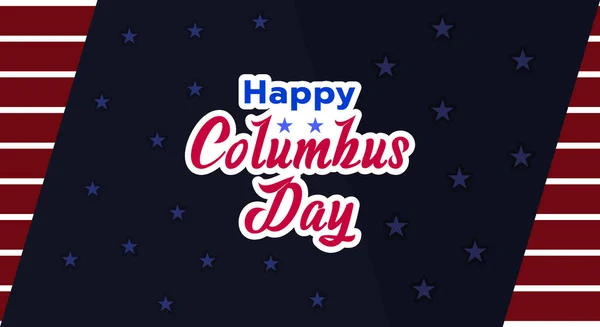 Happy Columbus Day Creative Illustration Background Banner Presentation Business Marketing — Stock Vector