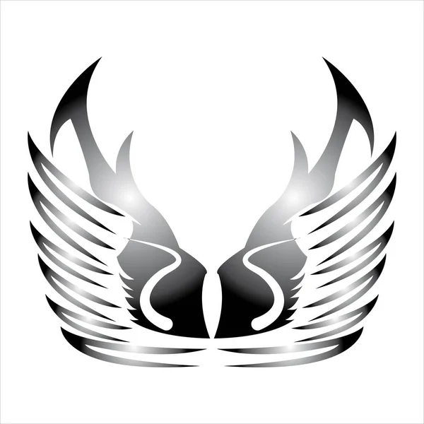 Desenho Ícone Asas Ilustração Logotipo — Vetor de Stock