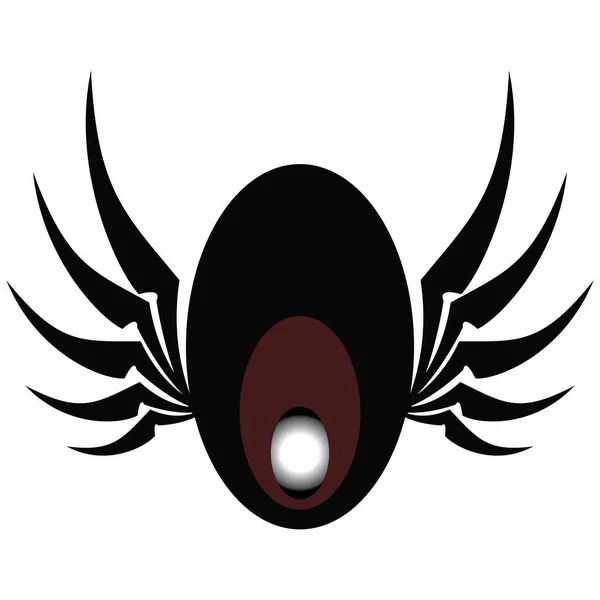 Wings Eye Logo Icon Illustration Template Web — Archivo Imágenes Vectoriales