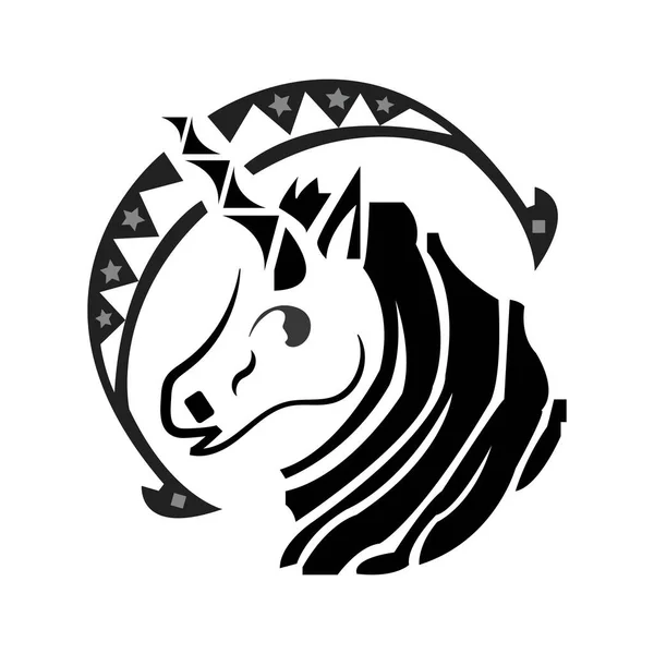 Pony Head Icon Vector Illustration Design Template Web — 스톡 벡터