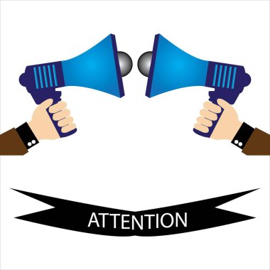 Attention icon vector illustration template design web