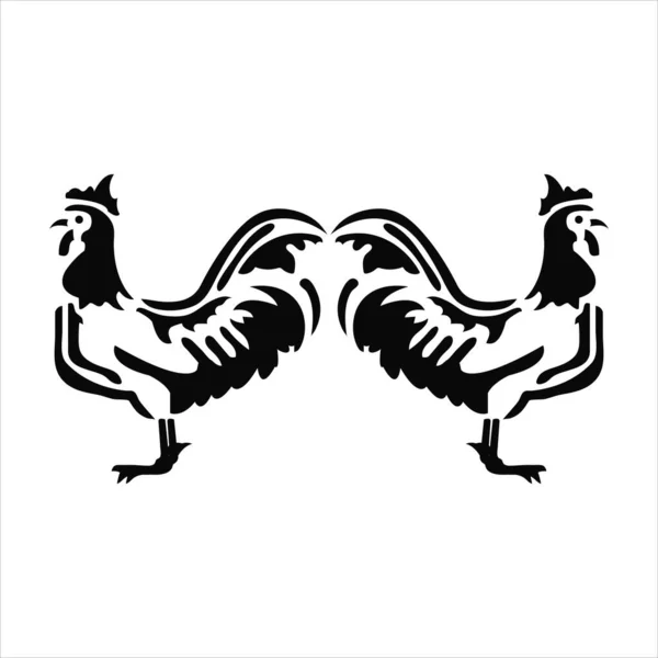 Rooster Icon Vector Illustration Template Web Design — 스톡 벡터