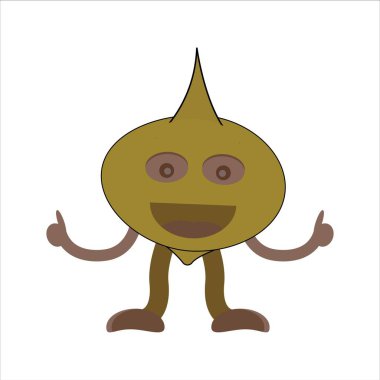Maskot jicama simgesi tasarım şablonu web illüstrasyonu