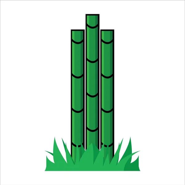 Bamboo Logo Icon Design Illustration Template Web — Vector de stock