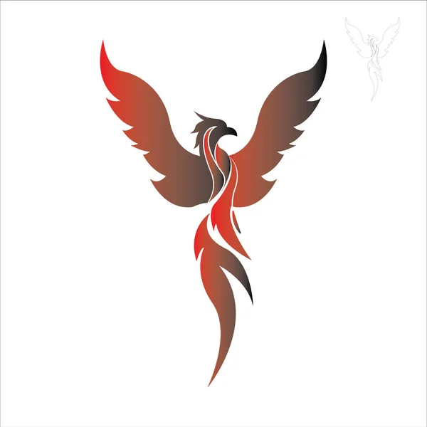 Phoenix Mascot Logo Vector Design Illustration Template Web — 스톡 벡터