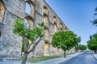Elvas, Portugal - June 2022 : Historical center in sunny weather