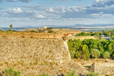 Elvas, Portugal - June 2022 : Historical center in sunny weather