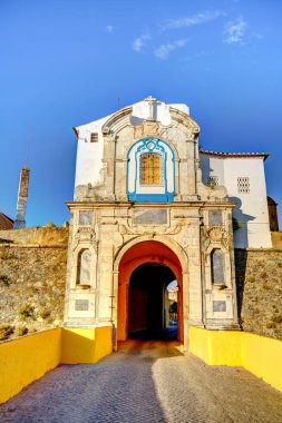Elvas, Portugal - June 2022 : Historical center in sunny weather