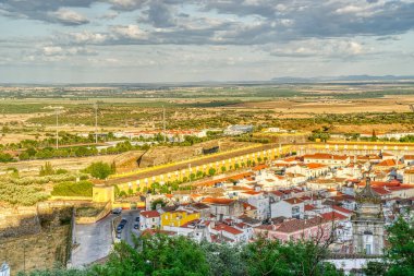Elvas, Portugal - June 2022 : Historical center in sunny weather
