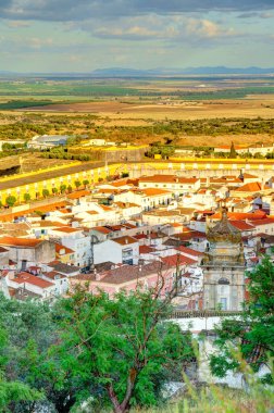 Elvas, Portugal - June 2022 : Historical center in sunny weather