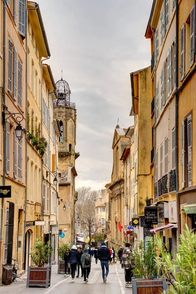 Aix Provence France March 2022 Historical Center Cloudy Weather — Stock Fotó