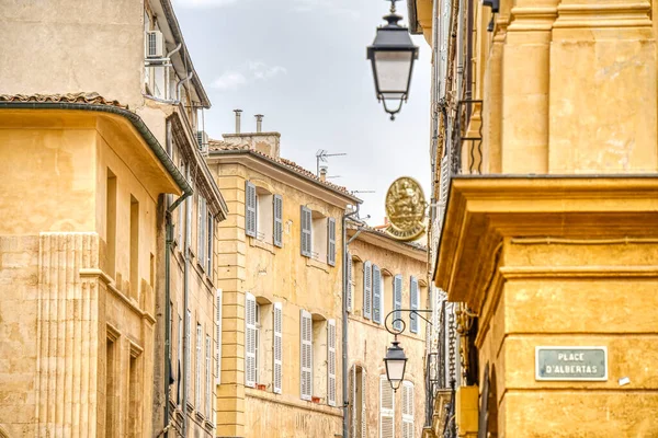 Aix Provence France March 2022 Historical Center Cloudy Weather — стокове фото