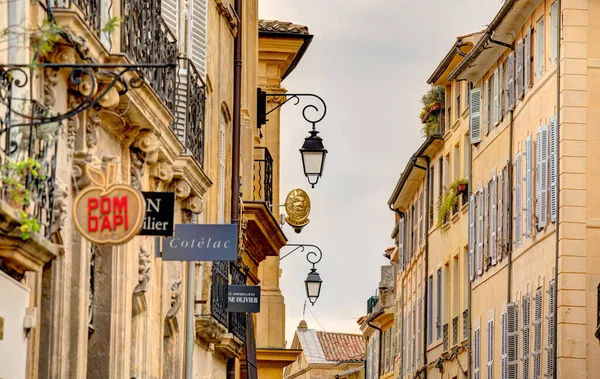 Aix Provence France March 2022 Historical Center Cloudy Weather — 스톡 사진