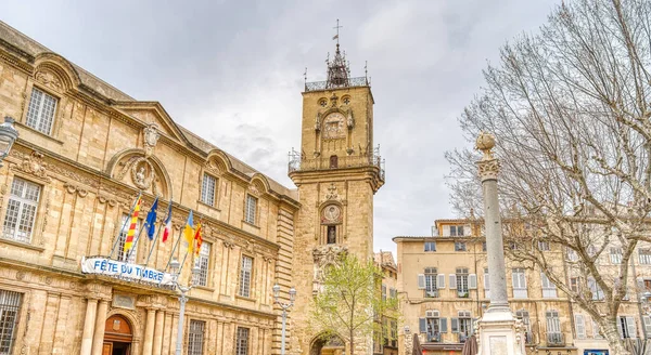 Aix Provence France March 2022 Historical Center Cloudy Weather — Stock Photo, Image