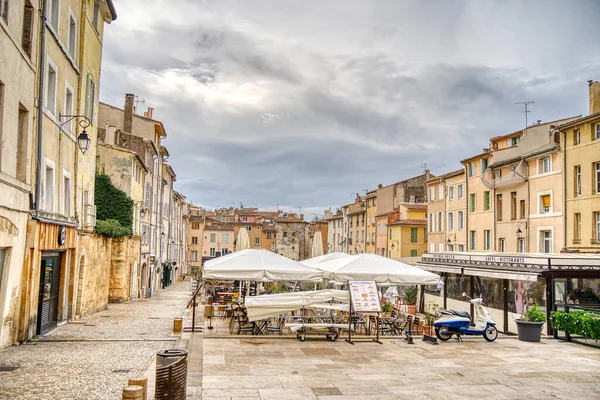 Aix Provence France March 2022 Historical Center Cloudy Weather — Stock Photo, Image