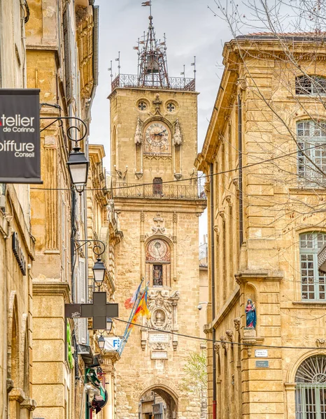 Aix Provence France March 2022 Historical Center Cloudy Weather — Stock Photo, Image