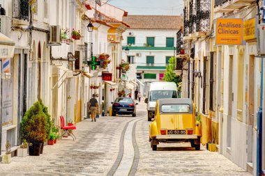     Vila Vicosa, Portugal - June 2022 : Historical center in cloudy weather                           
