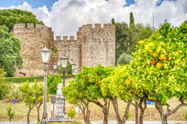     Vila Vicosa, Portugal - June 2022 : Historical center in cloudy weather                           