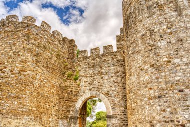     Vila Vicosa, Portugal - June 2022 : Historical center in cloudy weather                           