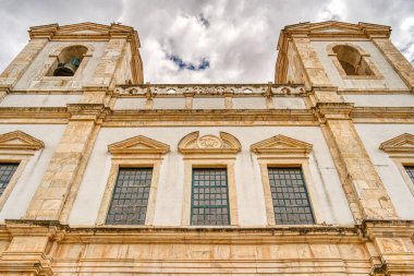     Vila Vicosa, Portugal - June 2022 : Historical center in cloudy weather                           