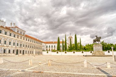     Vila Vicosa, Portugal - June 2022 : Historical center in cloudy weather                           