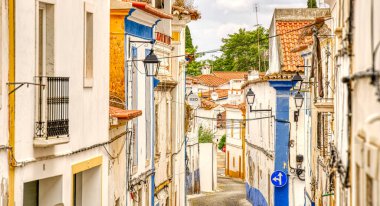     Vila Vicosa, Portugal - June 2022 : Historical center in cloudy weather                           