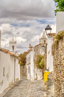 Monsaraz, Portugal - June 2022 : Historical village in cloudy weather