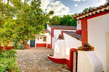 Monsaraz, Portugal - June 2022 : Historical village in cloudy weather