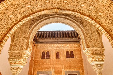 Granada, Spain - September 2020 : Alhambra Palace detail 