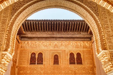 Granada, Spain - September 2020 : Alhambra Palace detail 