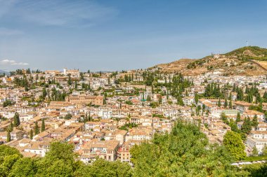 Granada, Spain - September 2020 : Albaycin district in sunny weather