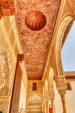 Granada, Spain - September 2020 : Alhambra Palace detail 