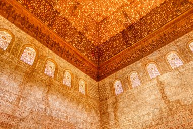 Granada, Spain - September 2020 : Alhambra Palace detail 