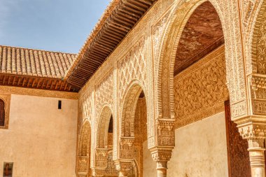 Granada, Spain - September 2020 : Alhambra Palace detail 